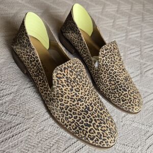 Lucky Brand Cahill Loafer Flat Shoe Leopard Womens 7.5